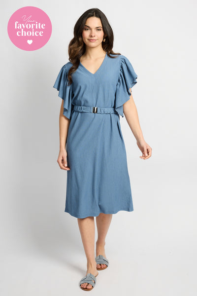 C&S Daisy Jurk dusty blue