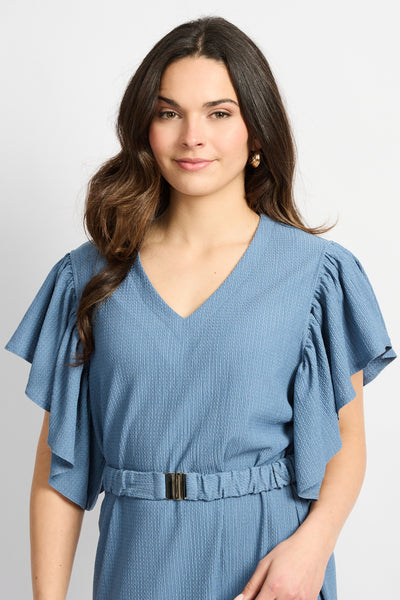 C&S Daisy Jurk dusty blue