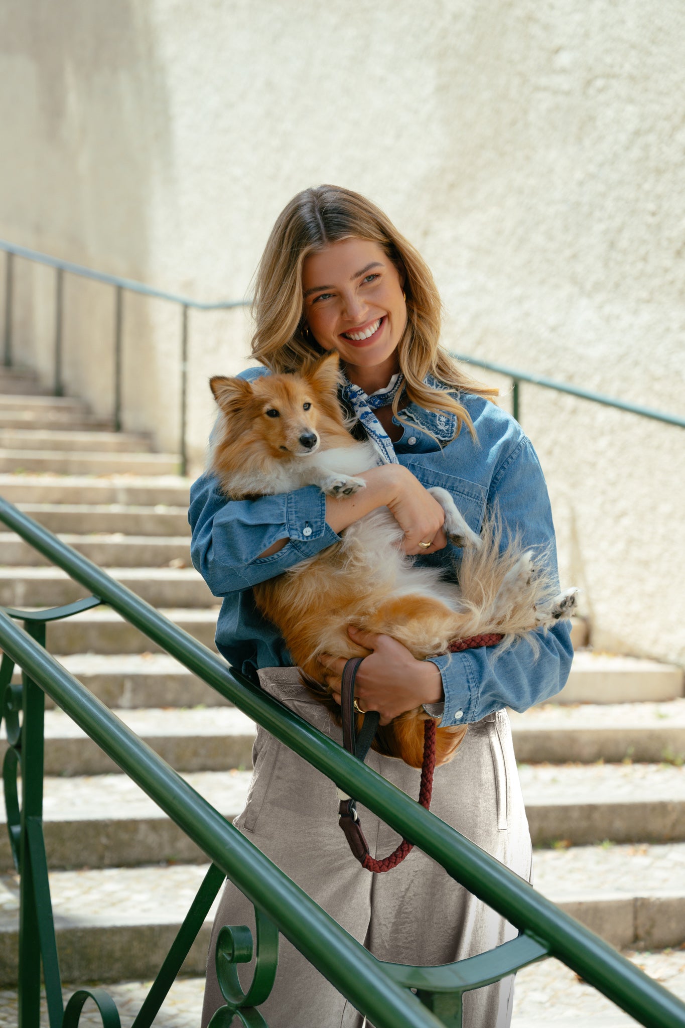 C&S Lieke Blouse light jeans blue