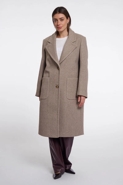 Rino & Pelle Cecile Single breasted coat Toffee Melange