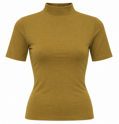Sweewë Top met Opstaande Hals 81025 Olive