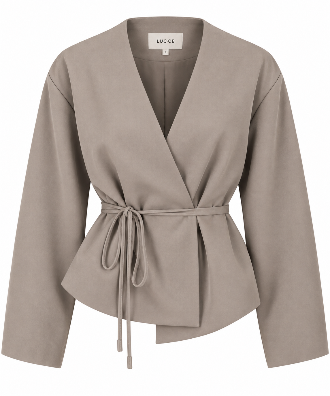 Lucce Balloon Wrap Blazer Taupe L 2282