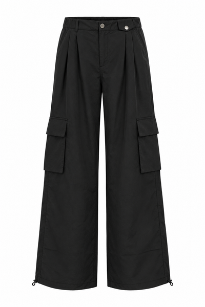 Ivivi Wide Leg Cargo Broek H4873 Zwart
