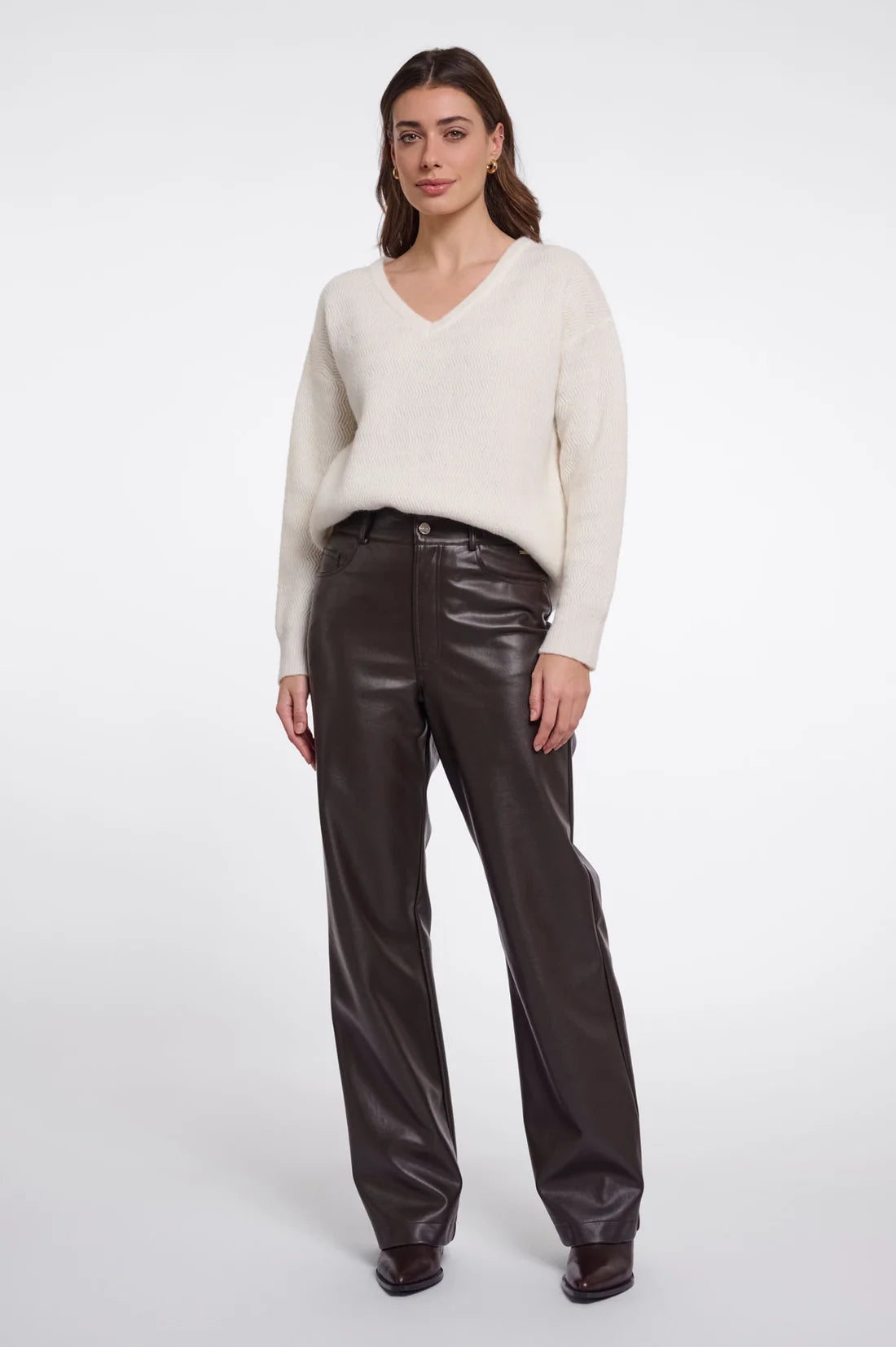 Rino & Pelle Corian Straight Leg Trousers Peated