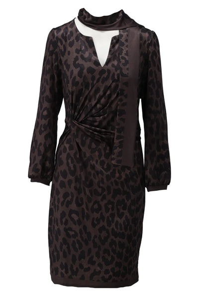 K-Design Korte Jurk Met Sjaaltje & Luipaardprint D324-P161