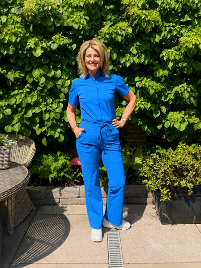 Mi Piace Travelstof Blouse Korte Mouw 202031 nautic blue