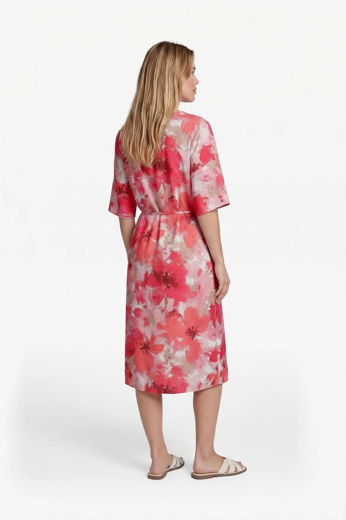 C&S Daliah Jurk sunkissed coral / berry fuchsia