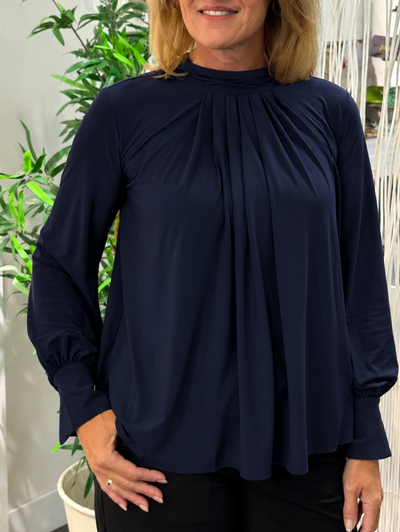 Mi Piace Blouse Bow Light 202774 dark blue