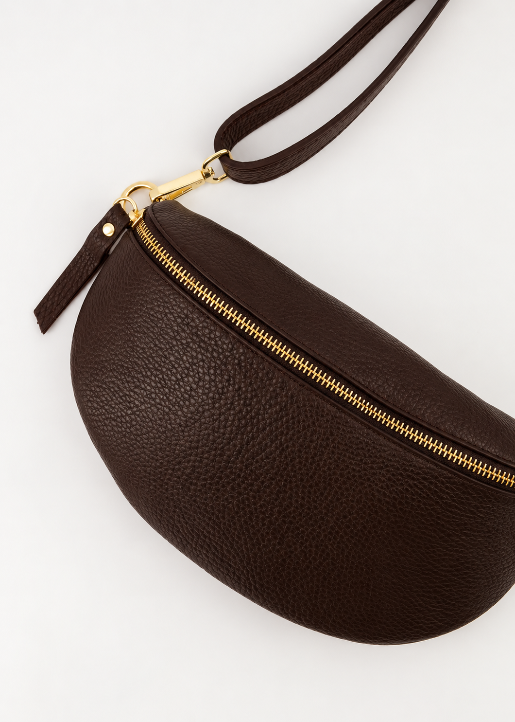 Zoey Crossbody Tas Leer T302 dark brown