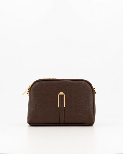 Carini Handtas Leer T417 dark brown