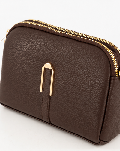 Carini Handtas Leer T417 dark brown