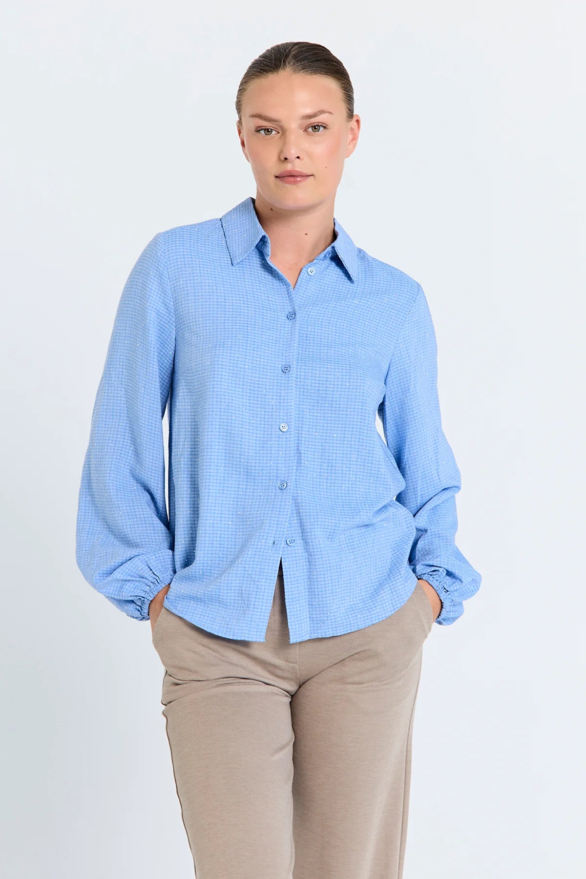 Freequent Shine Blouse wedgewood melange