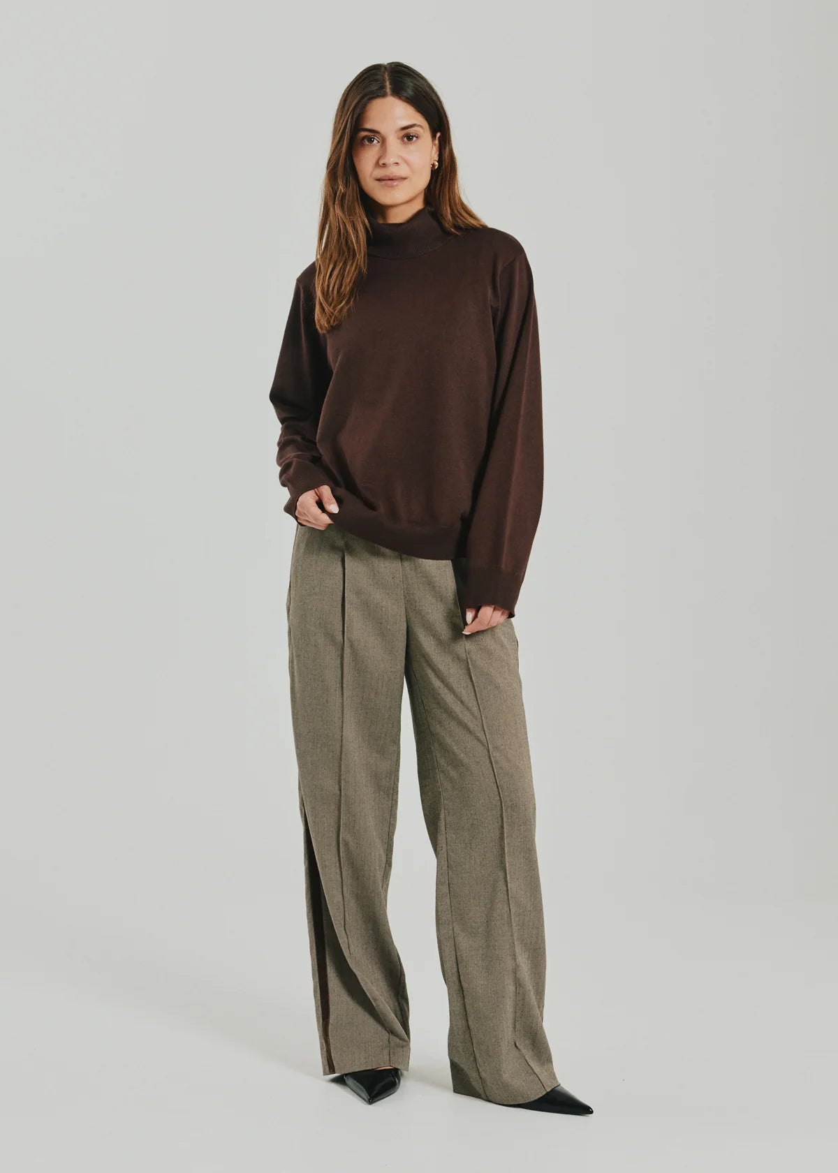 Freequent Sofy Pants mole w desert taupe