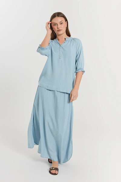 Freequent Carly Rok light blue denim