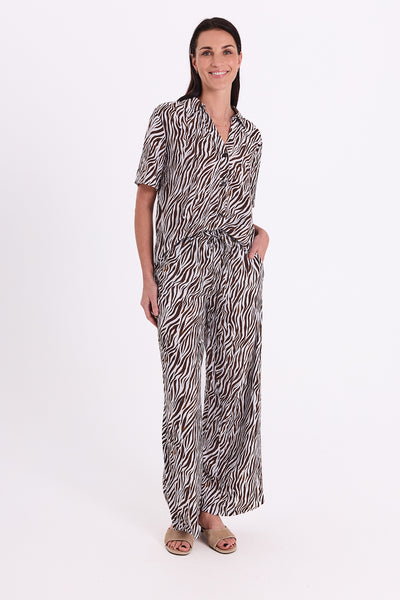 Freequent Mele Broek brilliant white w. coffee bean