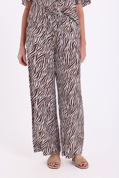 Freequent Mele Broek brilliant white w. coffee bean