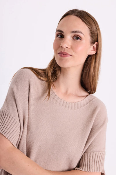 Freequent Visit Pullover silver mink melange