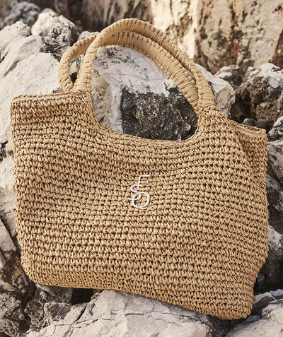 Esqualo Shopper Bag Crochet HS26.38203 sand