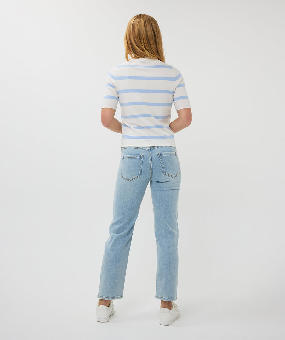 Esqualo Embroidery Jeans Broek denim blauw SP25.12009