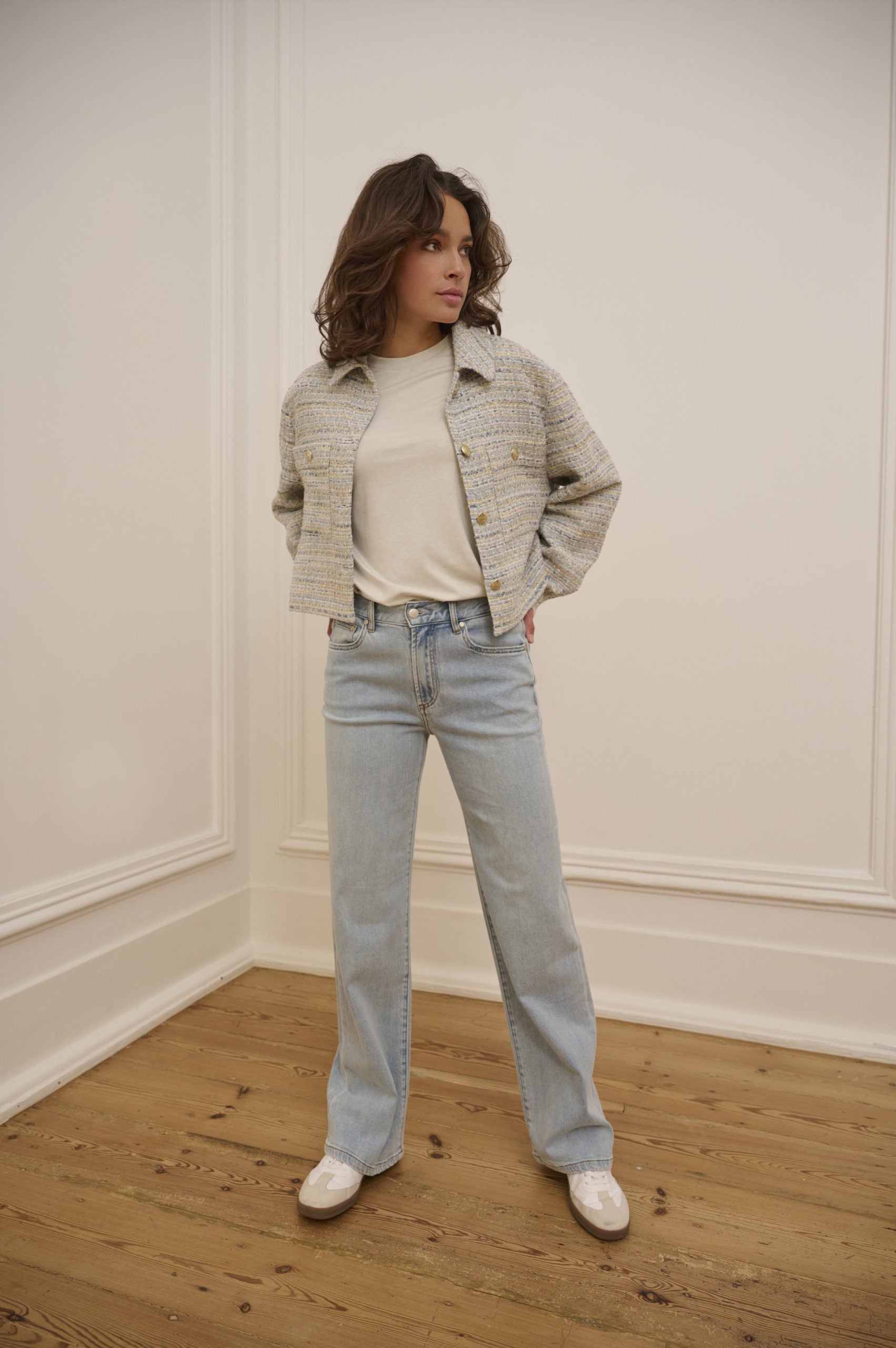 Esqualo Tweed Jacket blauw SP25.19018