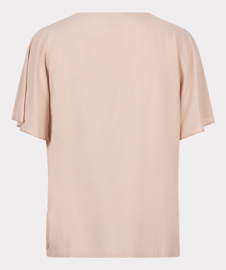 Esqualo Top Embellished HS25.14213 zand