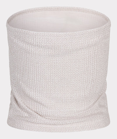 Esqualo Top Bandeau Plisse Glitter HS25.30211 champagne