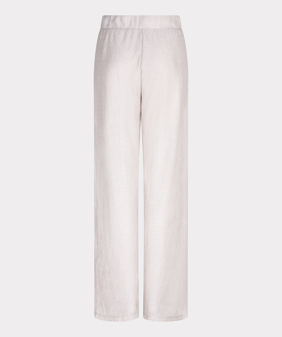 Esqualo Trousers Plisse Glitter Broek HS25.30213 champagne