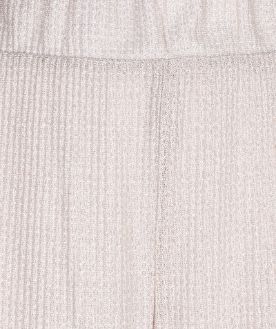 Esqualo Trousers Plisse Glitter Broek HS25.30213 champagne