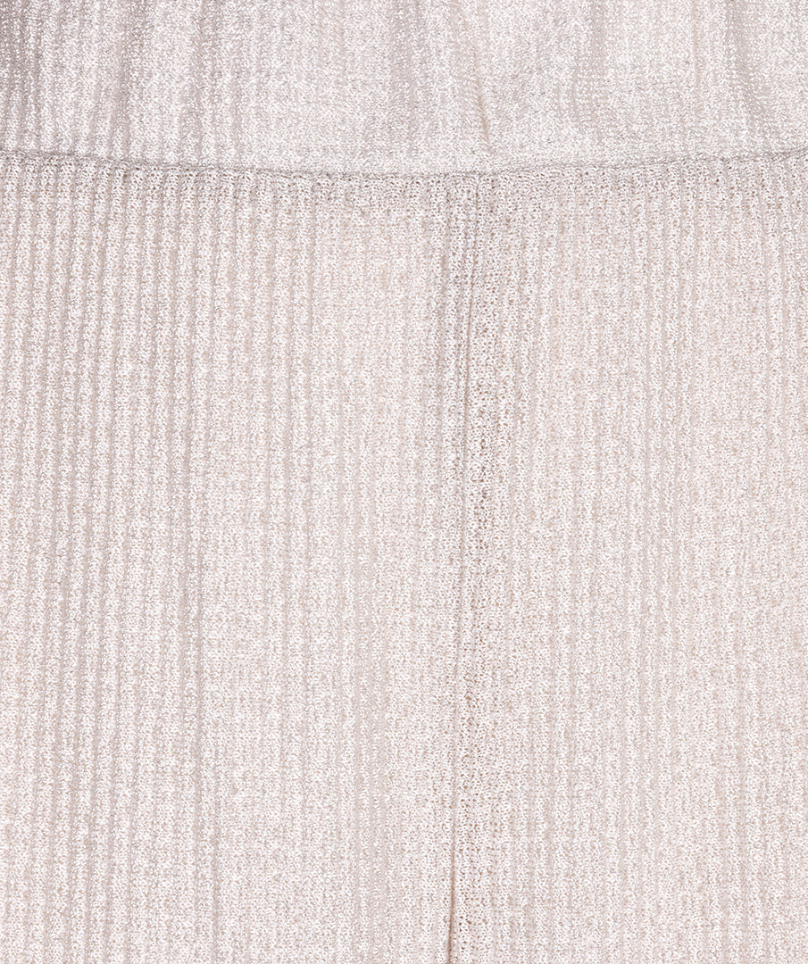 Esqualo Trousers Plisse Glitter Broek HS25.30213 champagne