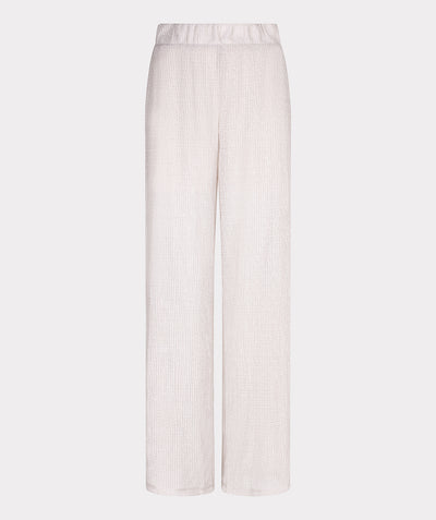 Esqualo Trousers Plisse Glitter Broek HS25.30213 champagne