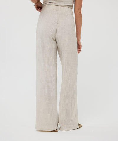 Esqualo Trousers Plisse Glitter Broek HS25.30213 champagne