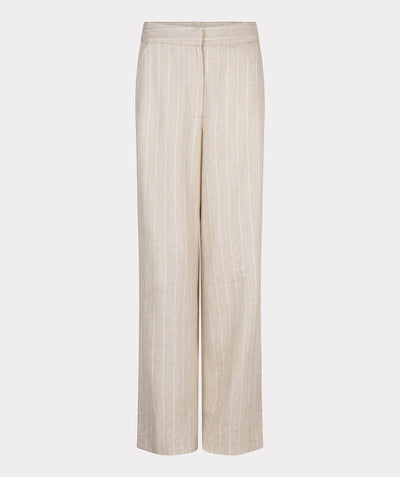 Esqualo Broek Linen Stripe sand SP25.17007
