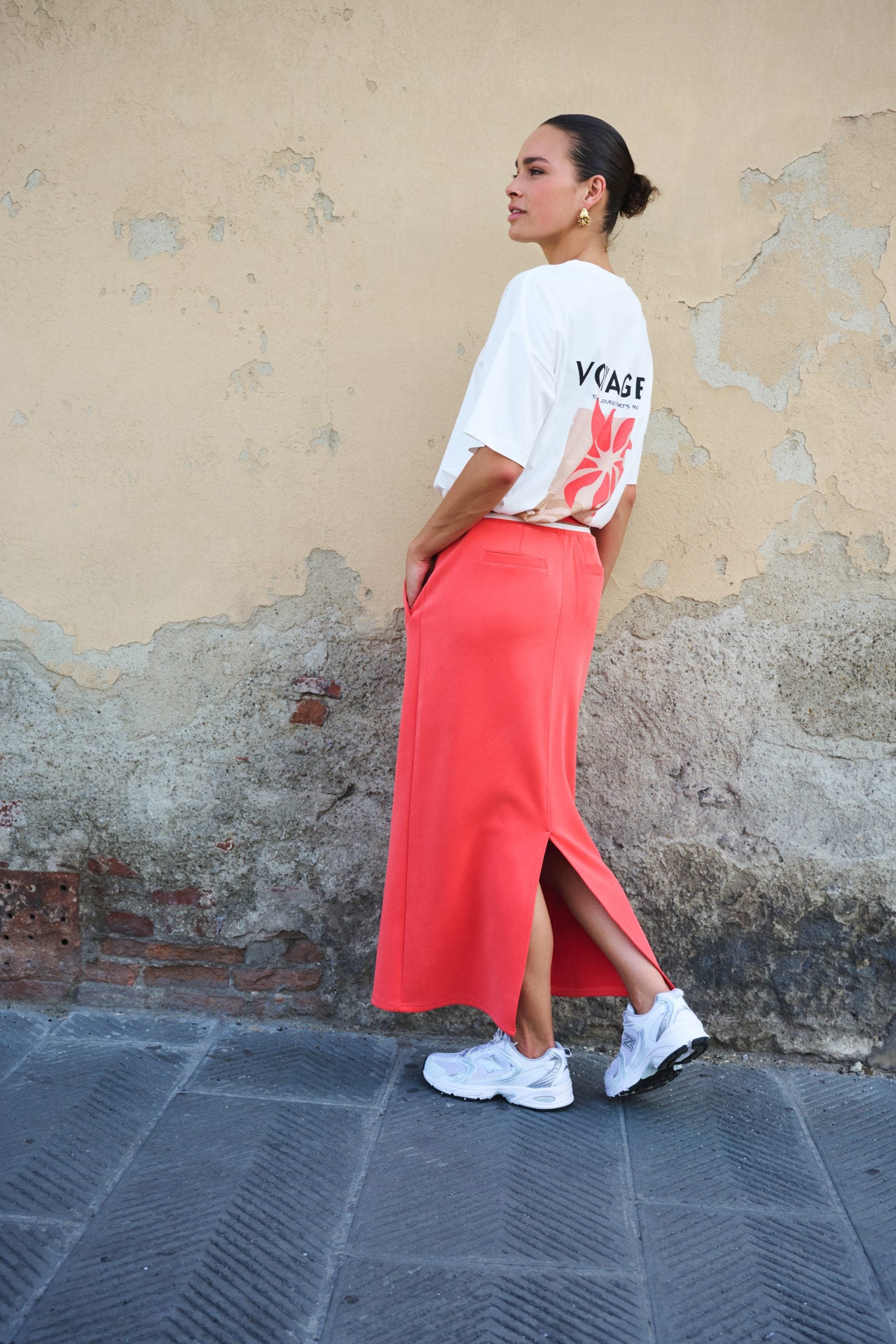 Esqualo Rok Long Fancy WB Wide Modal SP26.05004 chili red