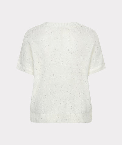Esqualo Sweater Embroidery Flowers HS26.02220 off white
