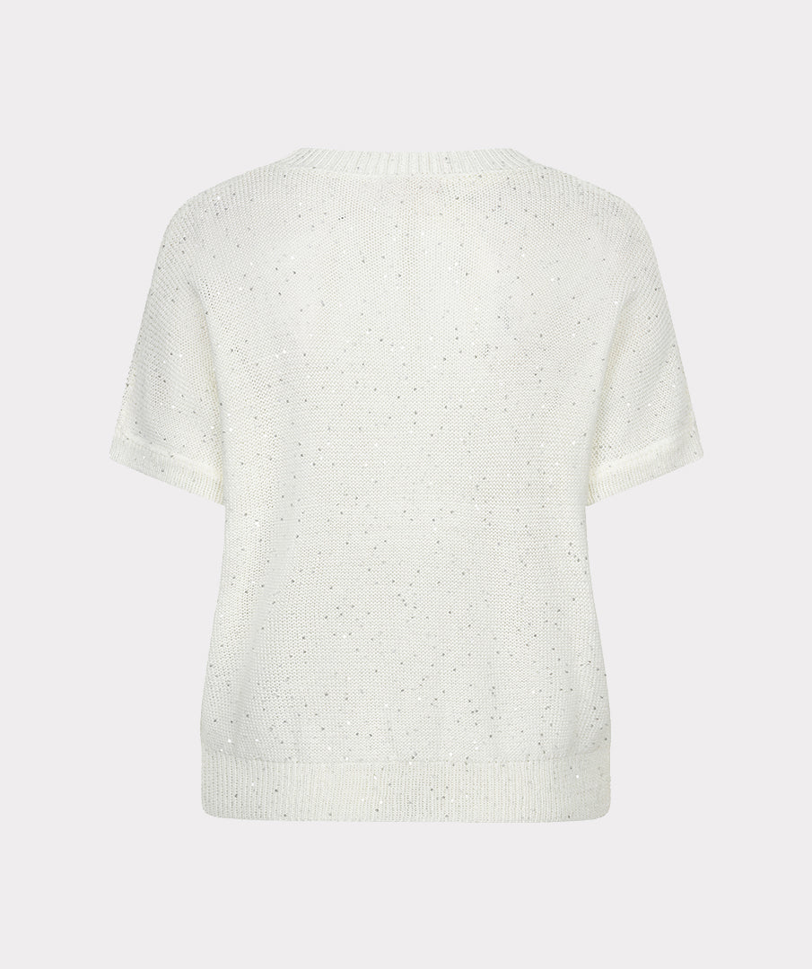 Esqualo Sweater Embroidery Flowers HS26.02220 off white