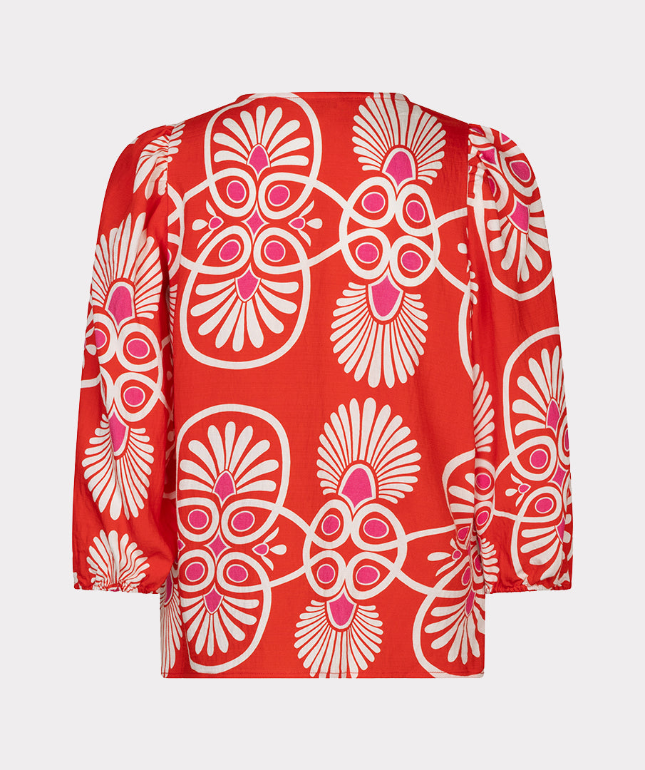 Esqualo Blouse Ronde Hals Heartfelt HS26.10203 print