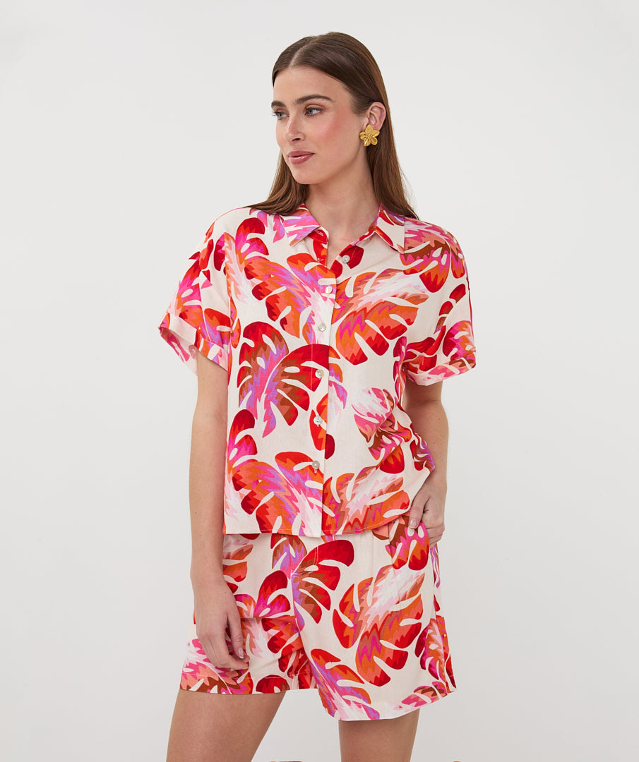 Esqualo Blouse Short Sleeve Wonders HS26.10207 print