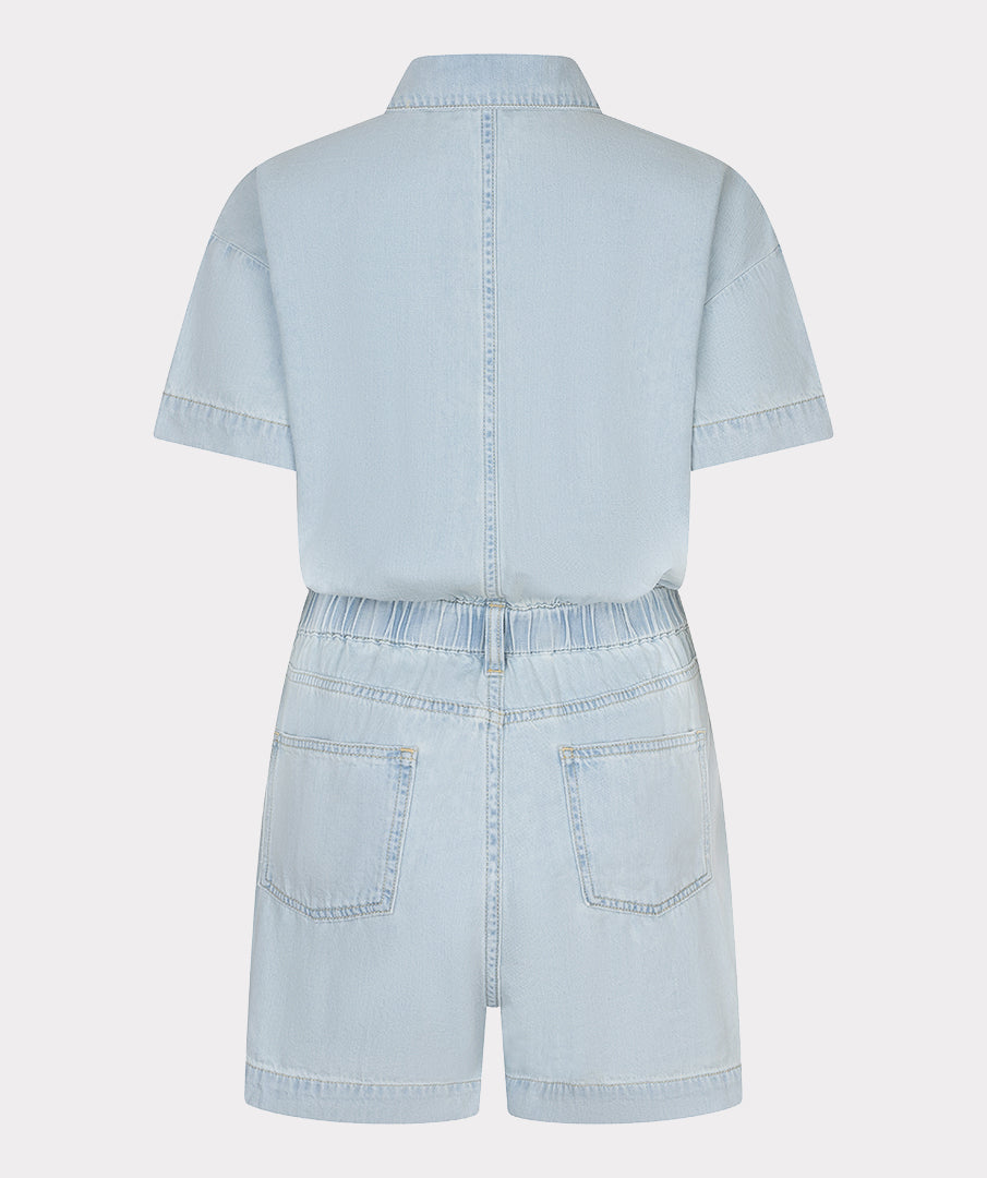Esqualo Jumpsuit Short Light Denim HS26.12205 light jeans blue
