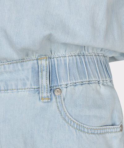 Esqualo Jumpsuit Short Light Denim HS26.12205 light jeans blue
