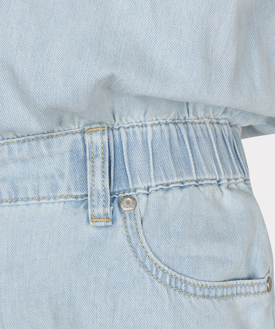 Esqualo Jumpsuit Short Light Denim HS26.12205 light jeans blue