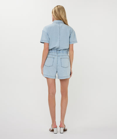 Esqualo Jumpsuit Short Light Denim HS26.12205 light jeans blue