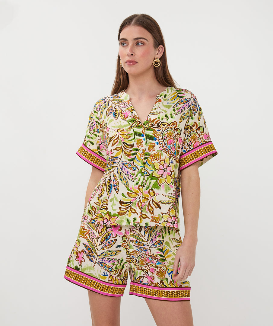 Esqualo Blouse HS26.14204 jungle print