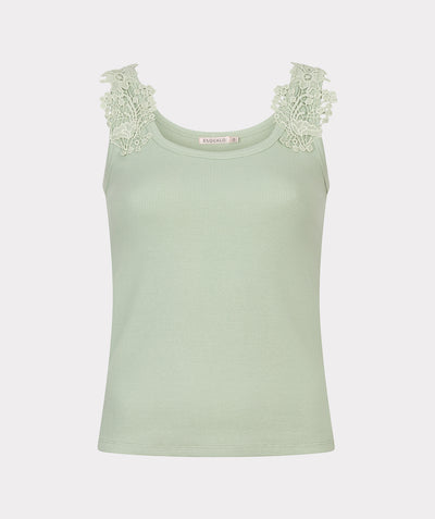 Esqualo Mouwloze Top HS26.30211 soft green