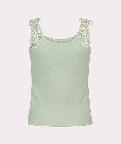 Esqualo Mouwloze Top HS26.30211 soft green