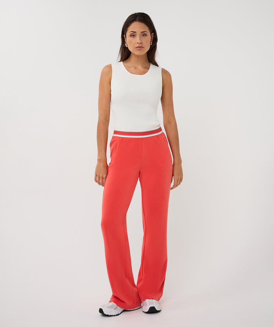 Esqualo Broek Fancy WB Wide SP26.05003 chili red