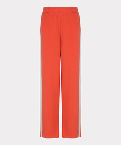 Esqualo Broek Wide Stripe Modal SP26.05006 chili red