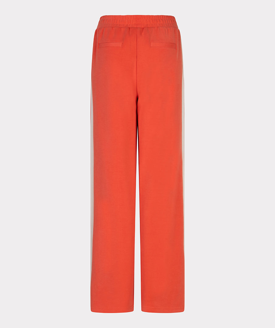 Esqualo Broek Wide Stripe Modal SP26.05006 chili red