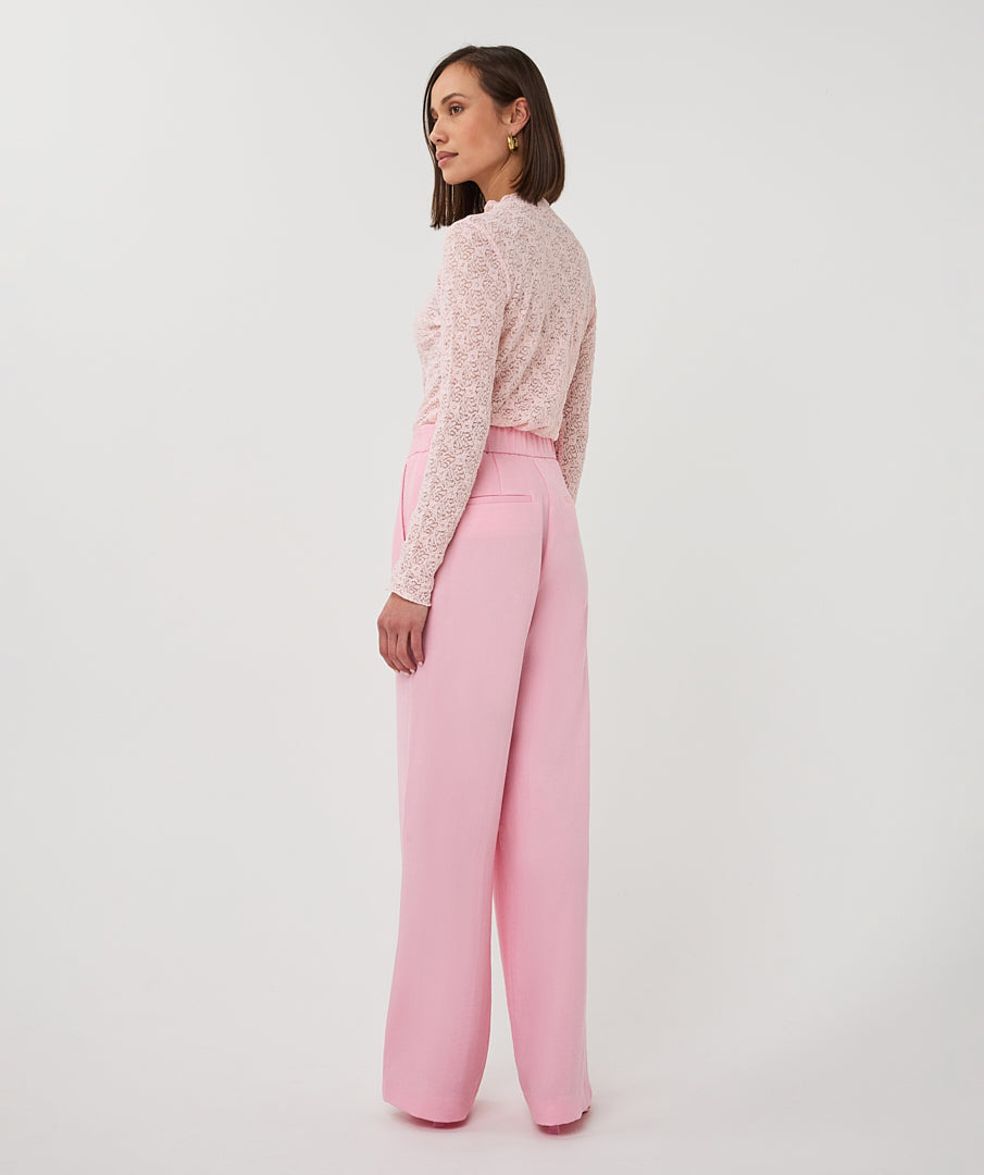 Esqualo Twill Wide Broek SP26.10048 romance rose