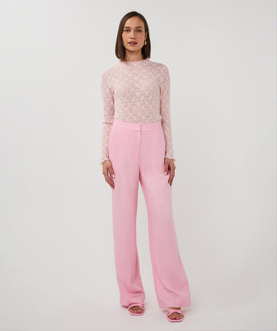Esqualo Twill Wide Broek SP26.10048 romance rose