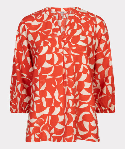 Esqualo Blouse Raglan Scarlet Graphic SP26.14003 print